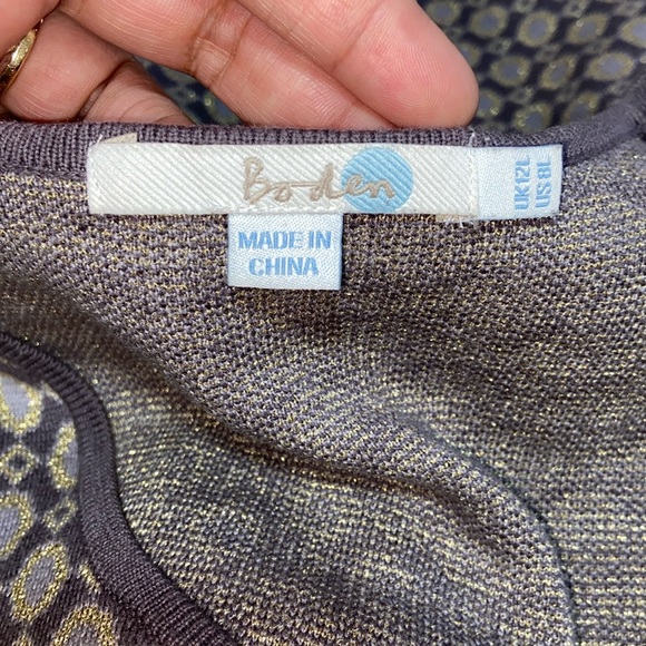 Boden Glam Dress Long Sleeves size 8L - Picture 15 of 17